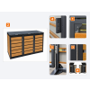 ZABUDOWA ŚMIETNIKOWA 3x120L kolor DREWNO